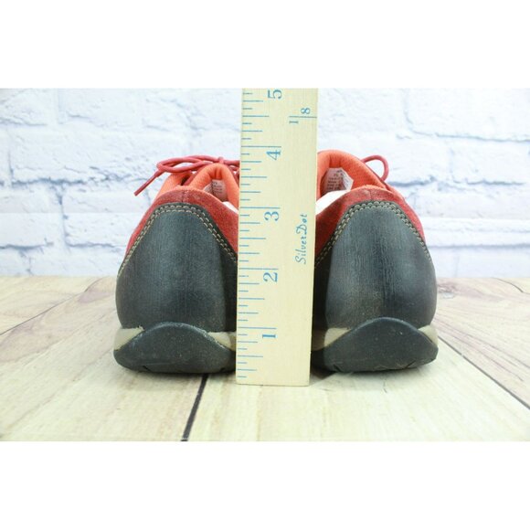LL Bean Red Suede Water Stain Resistant Beansport Hiking Shoes Size 7.5 M - Picture 6 of 9